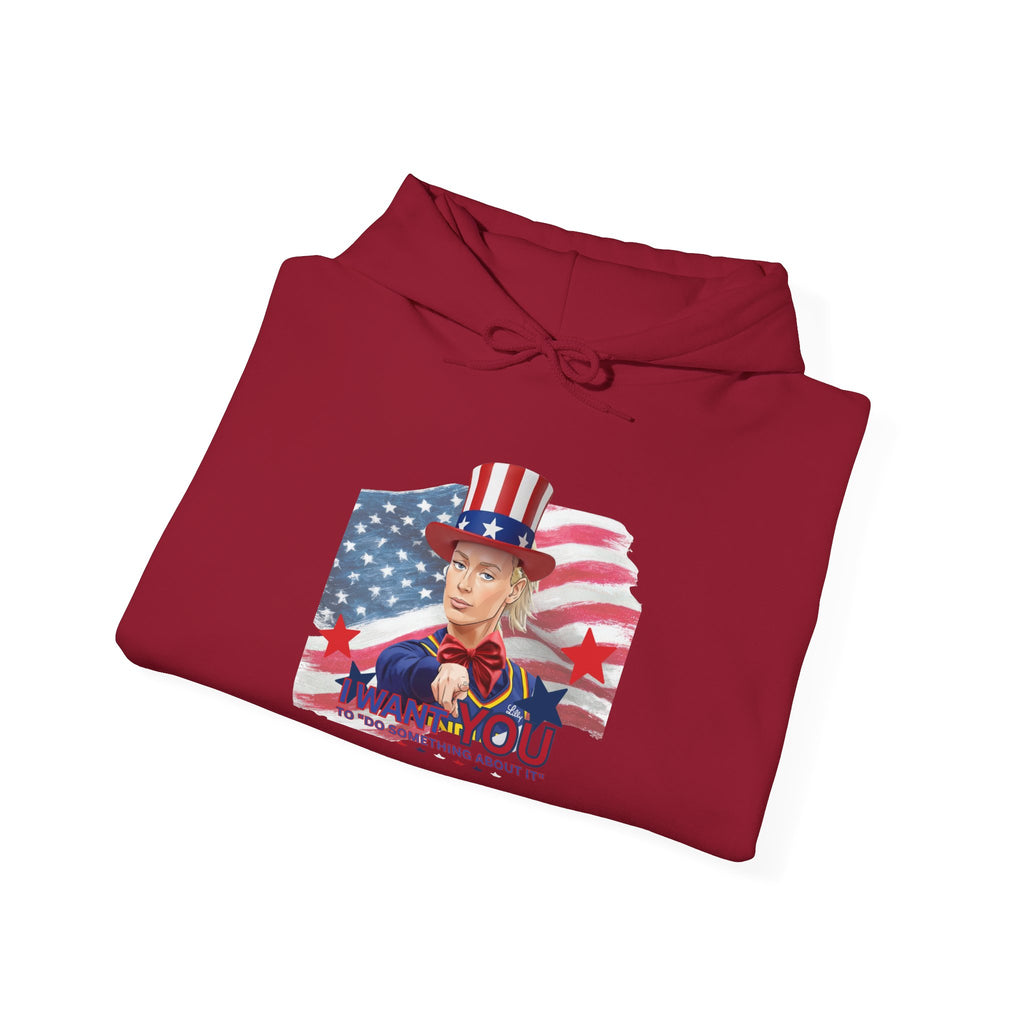 Hoodie - Patriotic Uncle Sam Girl "Thank You" American Flag Hoodie