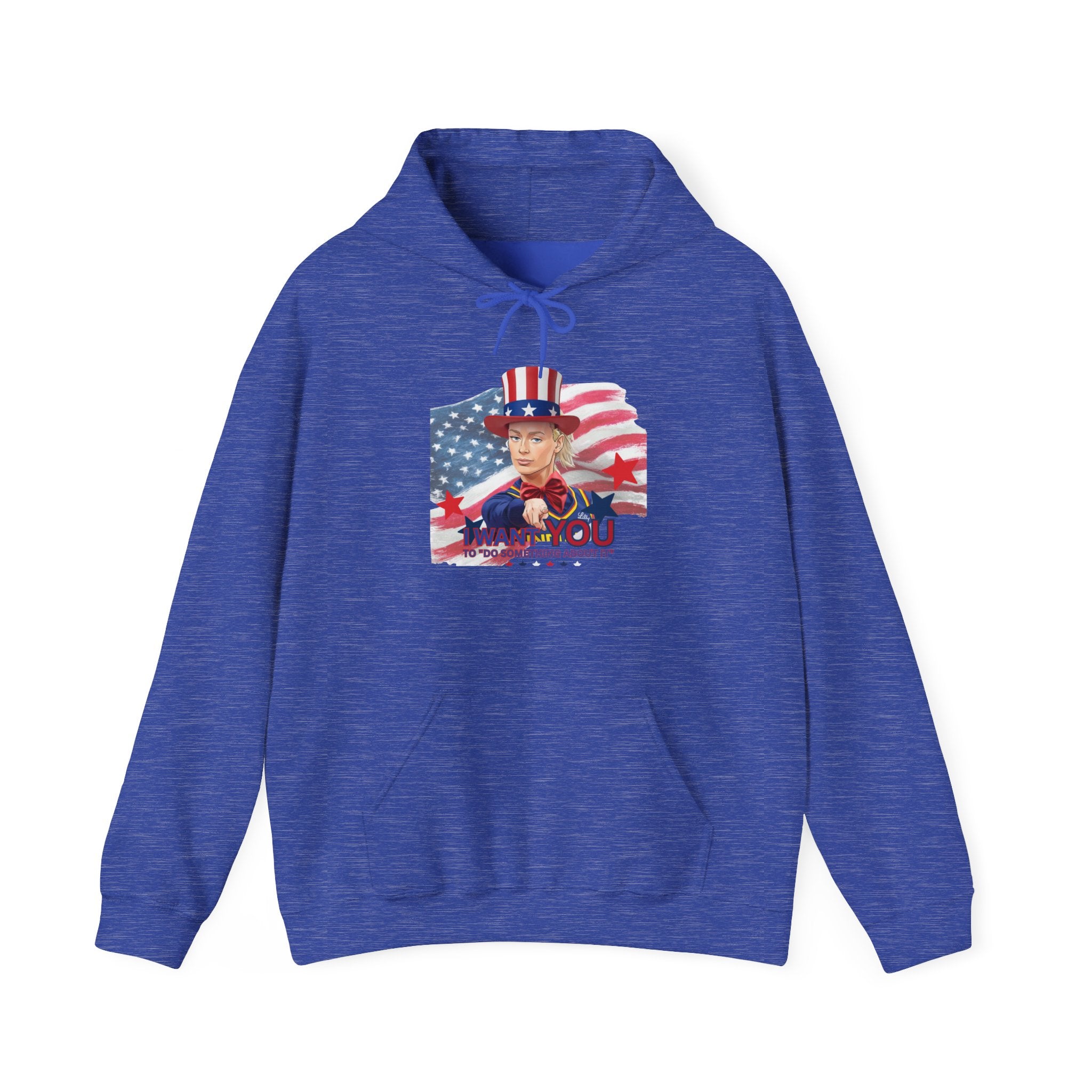 Hoodie - Patriotic Uncle Sam Girl "Thank You" American Flag Hoodie