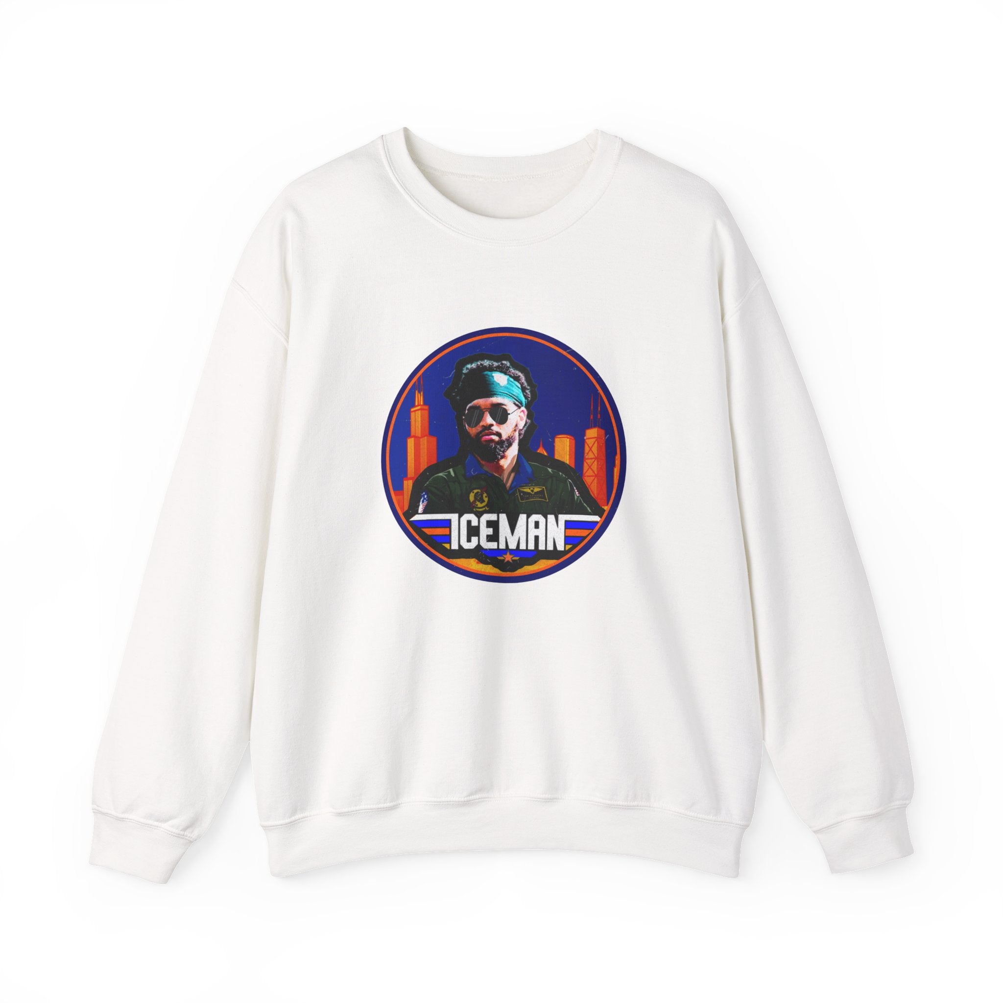 Iceman Graphic Crewneck Sweatshirt – Retro City Badge Design