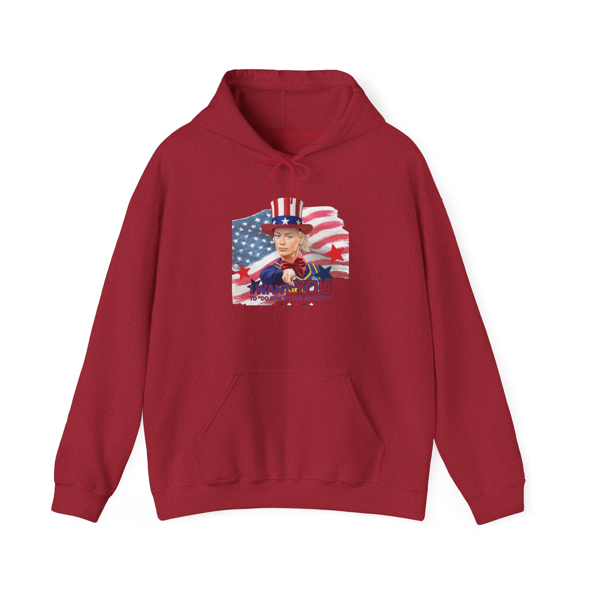 Hoodie - Patriotic Uncle Sam Girl "Thank You" American Flag Hoodie