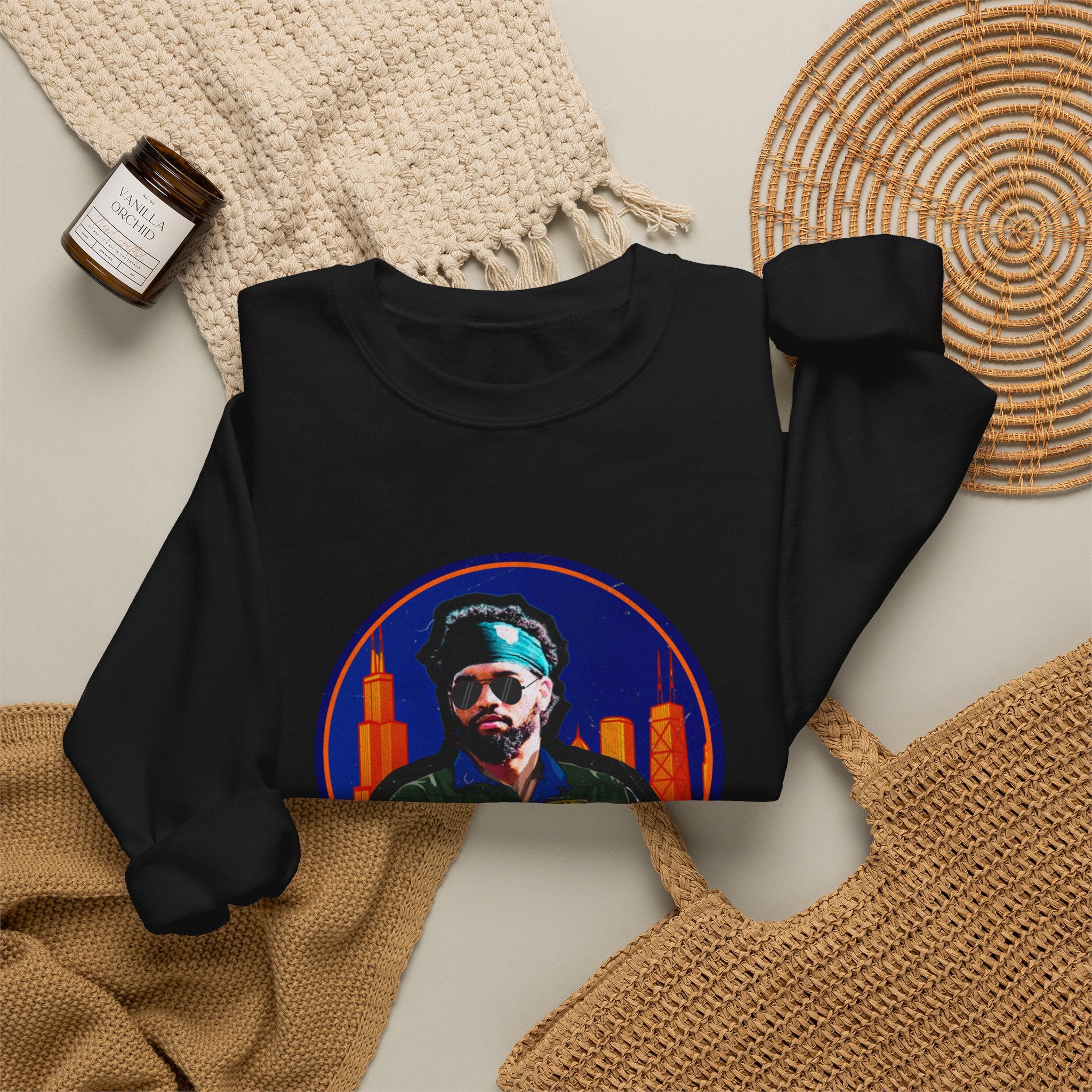 Iceman Graphic Crewneck Sweatshirt – Retro City Badge Design