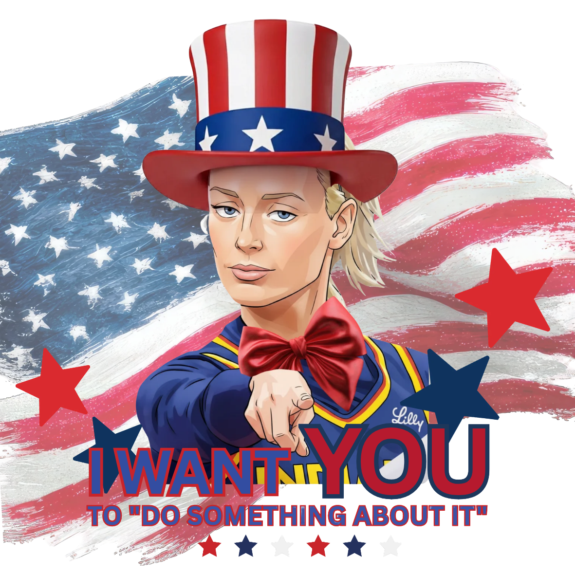 Sophie Cunningham “I Want You” Uncle Sam T-Shirt – American Flag Veterans & 4th of July Tee