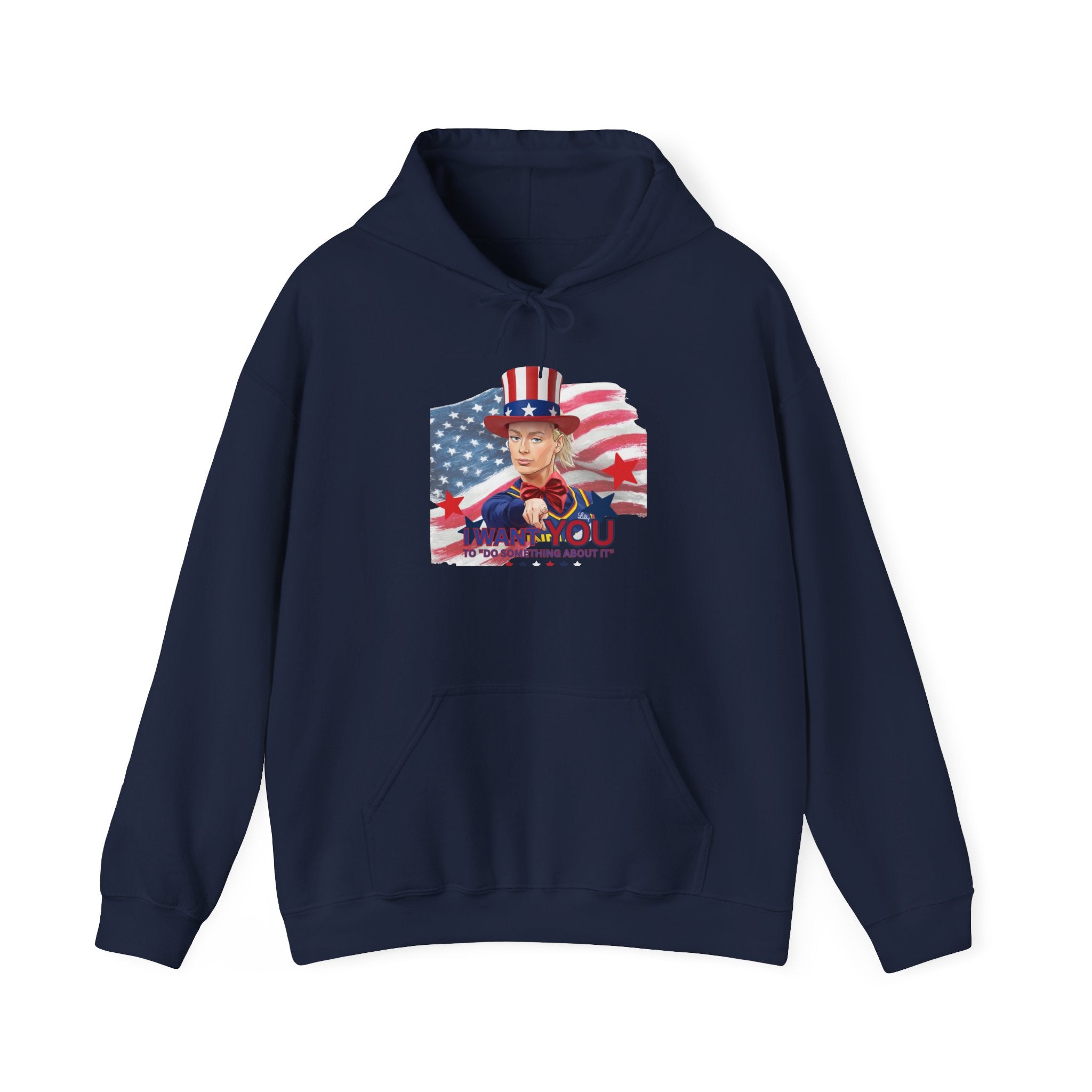 Hoodie - Patriotic Uncle Sam Girl "Thank You" American Flag Hoodie