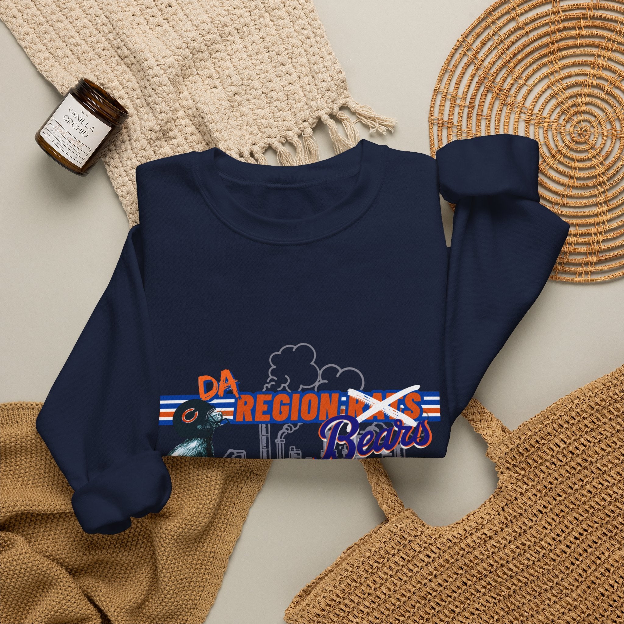 Region Bears Crewneck Sweatshirt – Vintage City Skyline Bear Graphic
