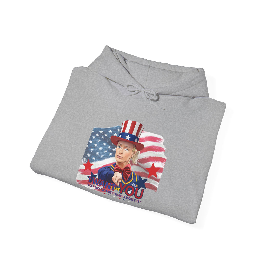 Hoodie - Patriotic Uncle Sam Girl "Thank You" American Flag Hoodie