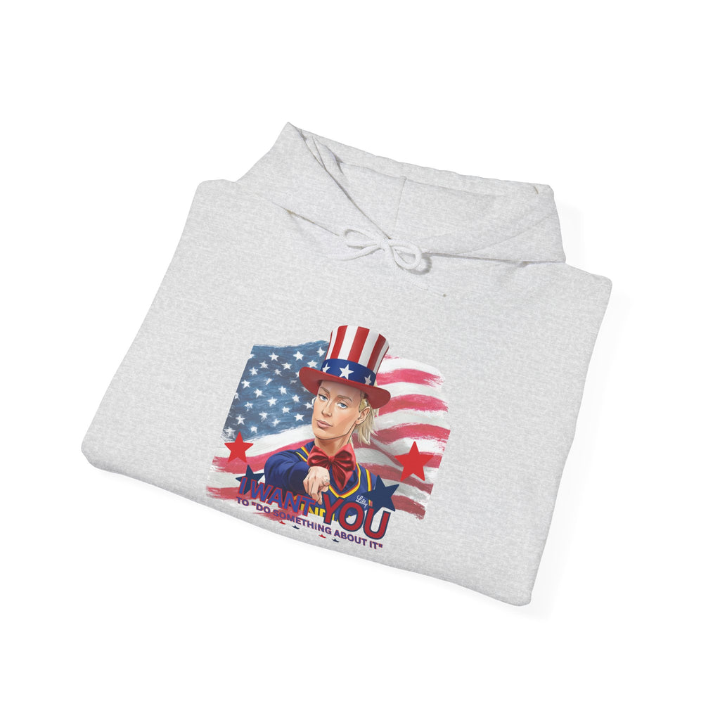 Hoodie - Patriotic Uncle Sam Girl "Thank You" American Flag Hoodie
