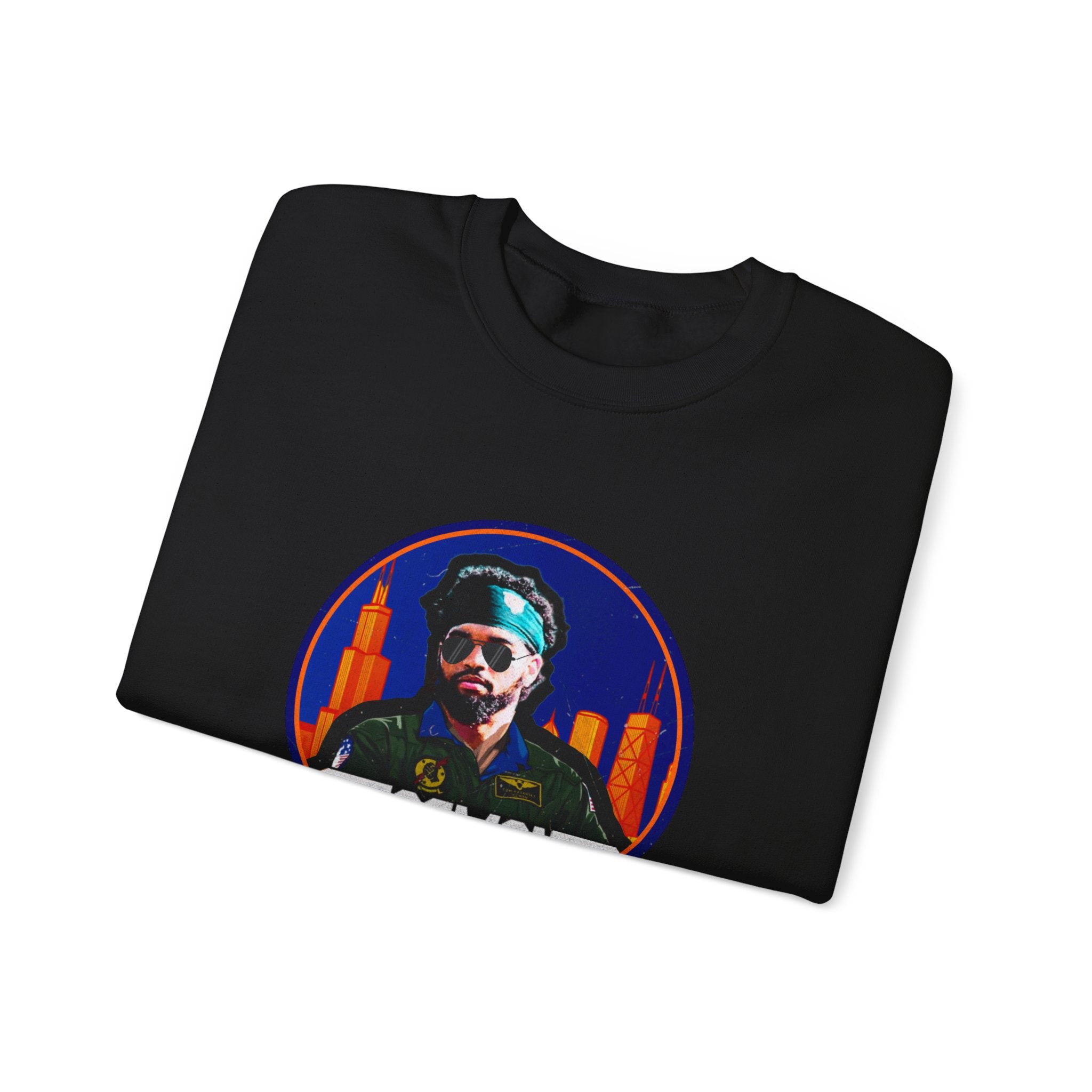 Iceman Graphic Crewneck Sweatshirt – Retro City Badge Design