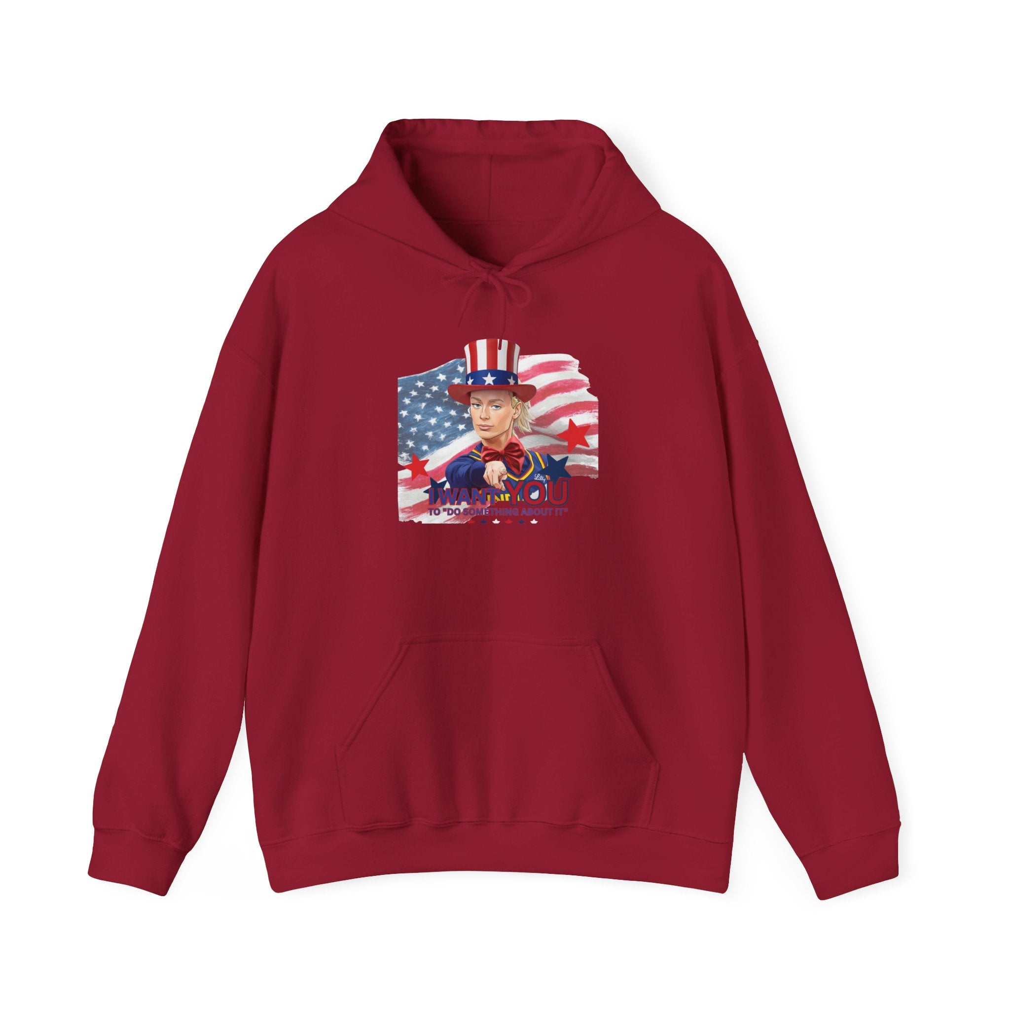 Hoodie - Patriotic Uncle Sam Girl "Thank You" American Flag Hoodie