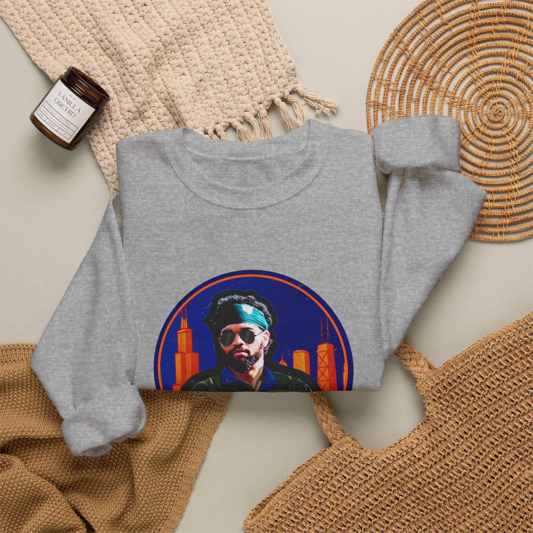 Iceman Graphic Crewneck Sweatshirt – Retro City Badge Design