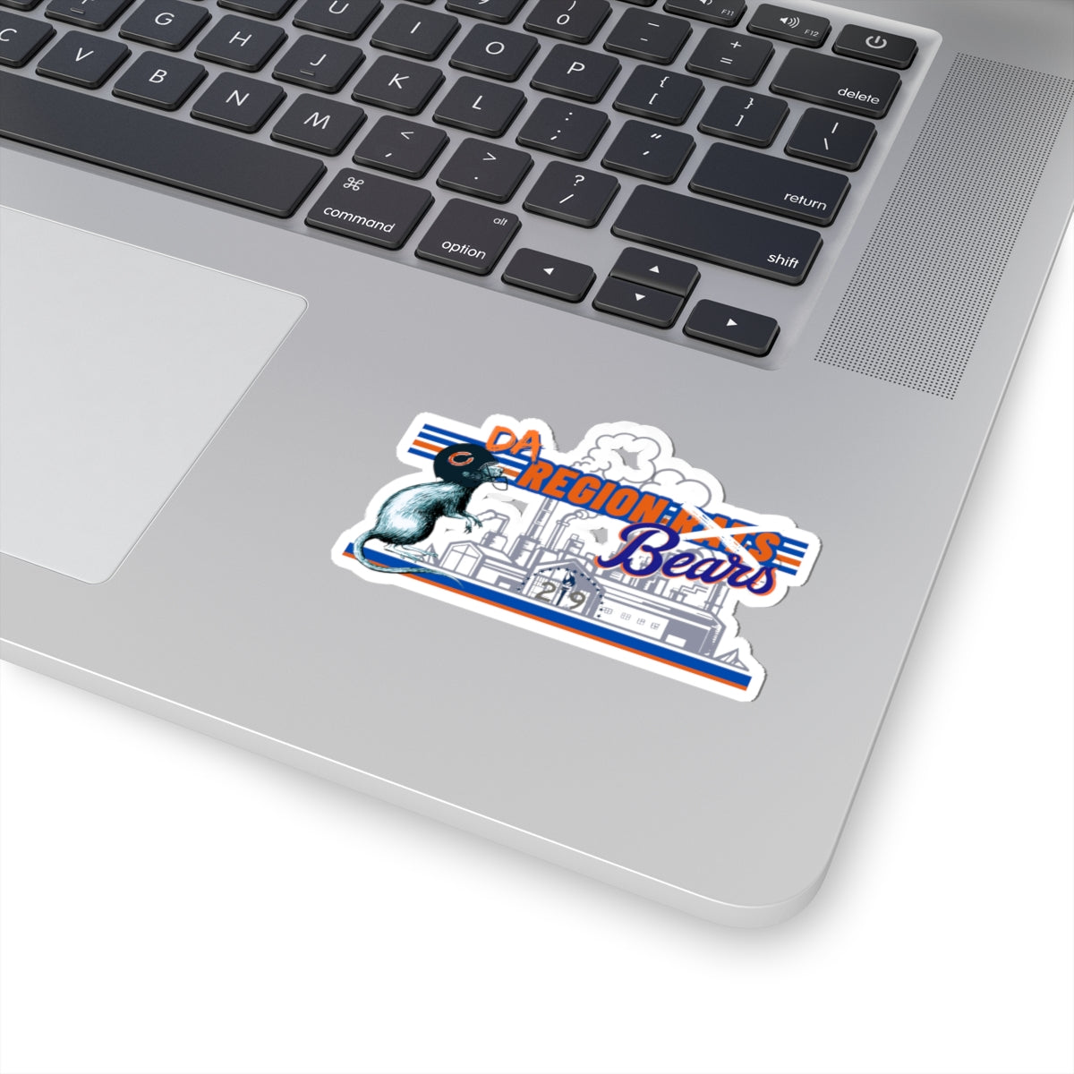 Da Region Bears Kiss-Cut Sticker — Retro Industrial Rat Design