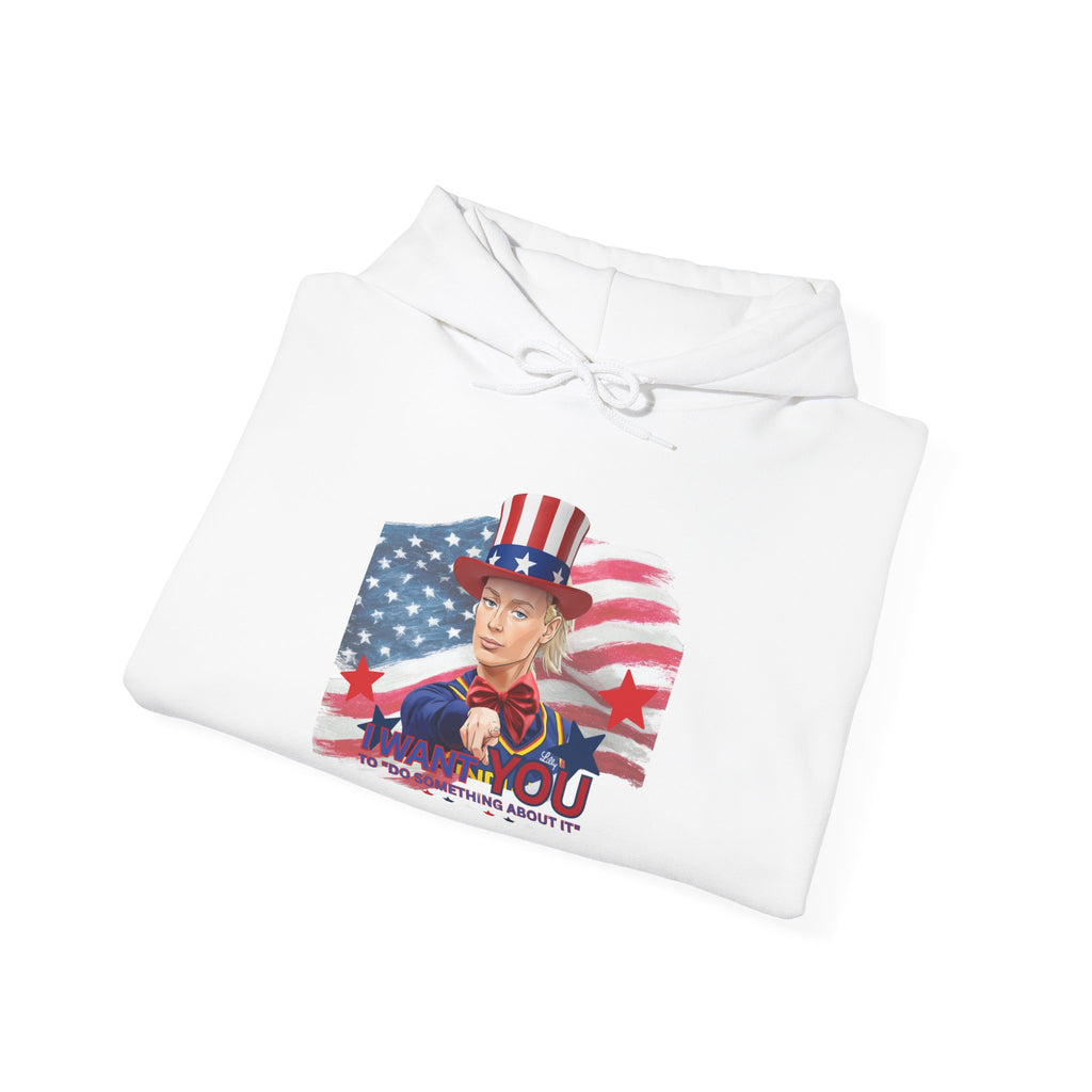 Hoodie - Patriotic Uncle Sam Girl "Thank You" American Flag Hoodie