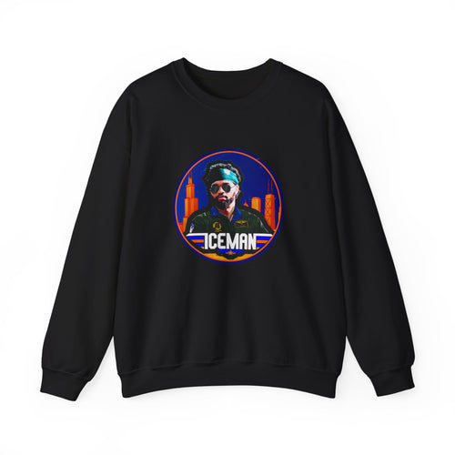 Iceman Graphic Crewneck Sweatshirt – Retro City Badge Design