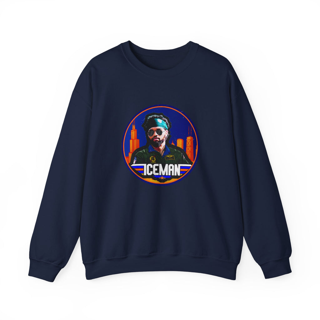 Iceman Graphic Crewneck Sweatshirt – Retro City Badge Design