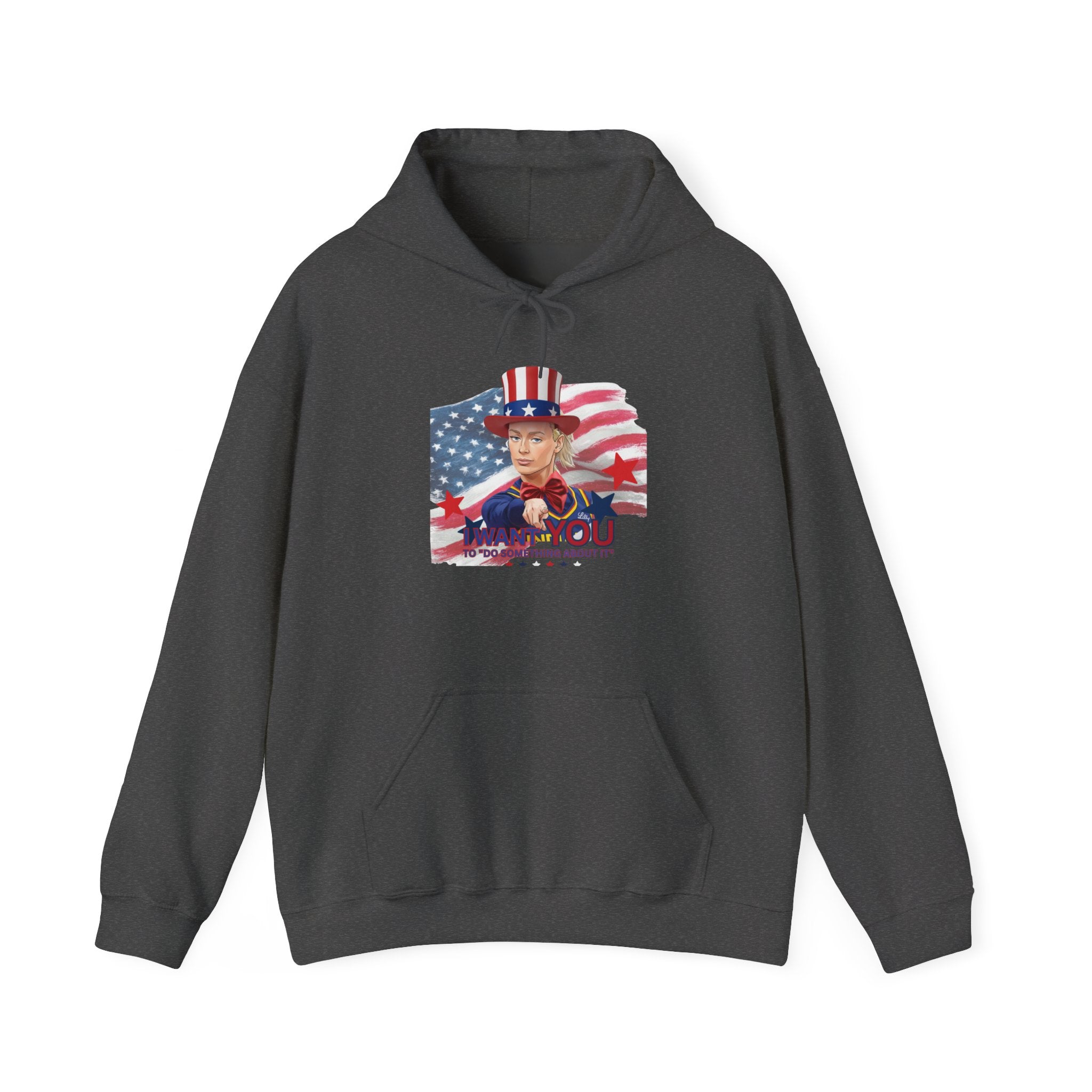 Hoodie - Patriotic Uncle Sam Girl "Thank You" American Flag Hoodie