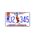 Michael Jordan North Carolina License Plate Sticker — MJ2 345 Kiss-Cut Sticker