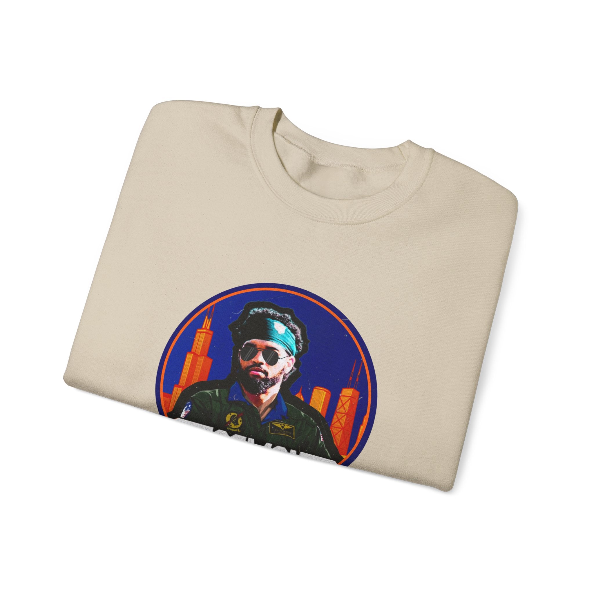 Iceman Graphic Crewneck Sweatshirt – Retro City Badge Design