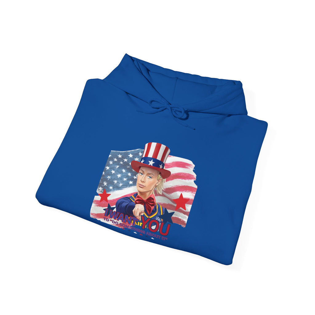 Hoodie - Patriotic Uncle Sam Girl "Thank You" American Flag Hoodie