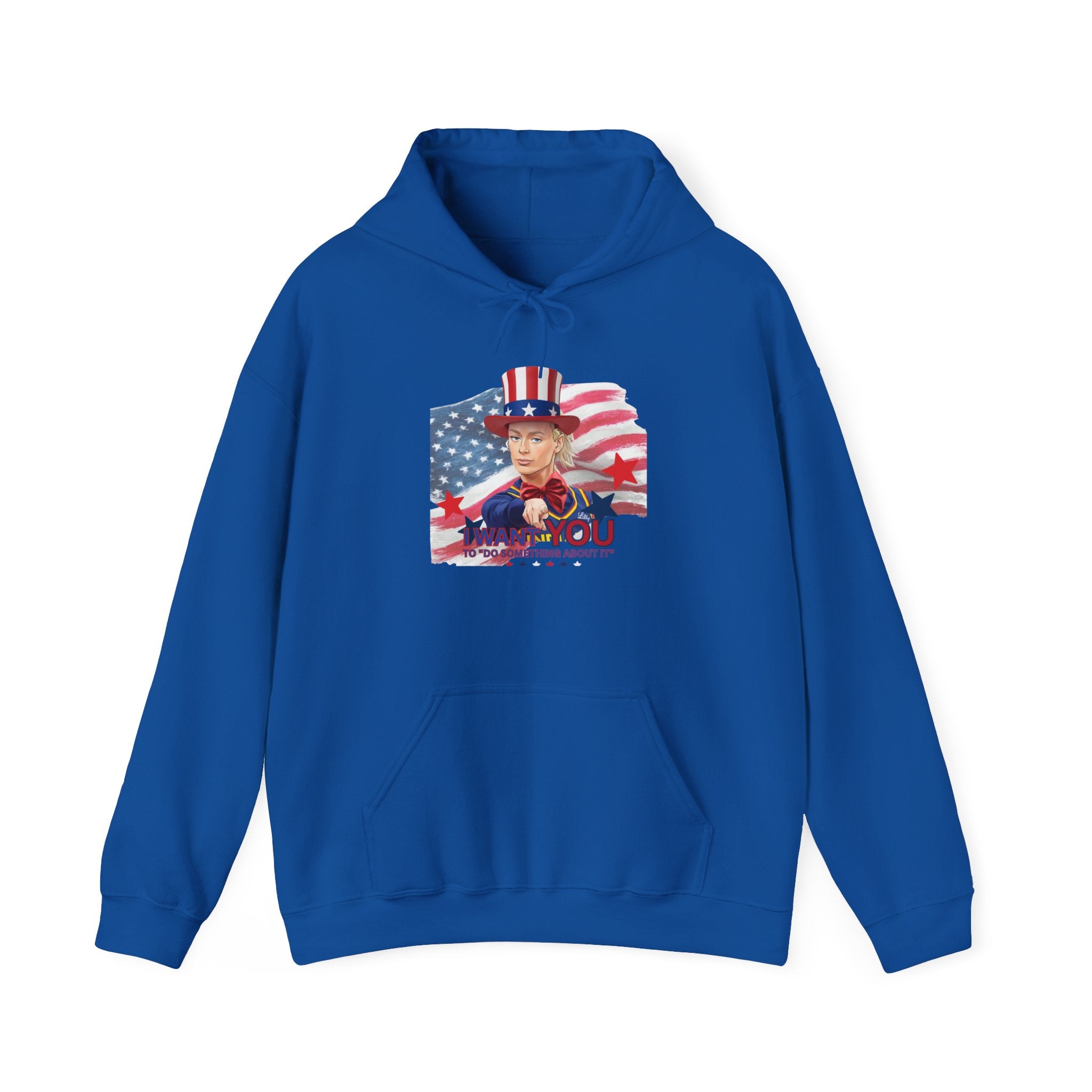 Hoodie - Patriotic Uncle Sam Girl "Thank You" American Flag Hoodie